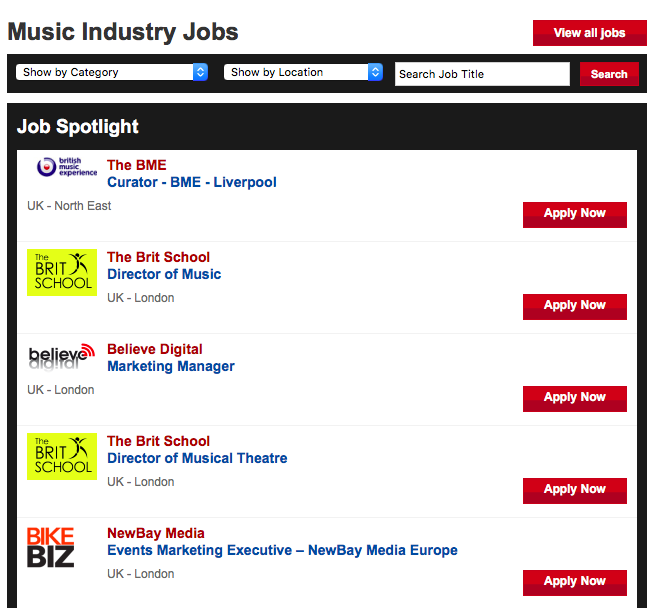 ... job opportunities out there on their jobs page . Check it out and